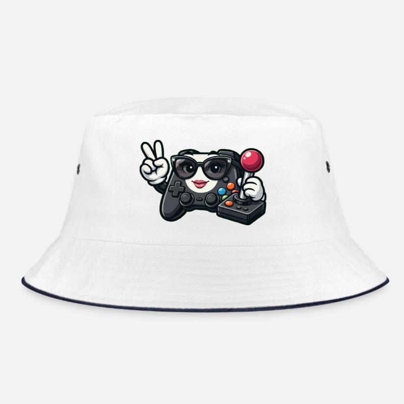 Kawaii-Spielcontroller-Friedenszeichen Bucket Hat