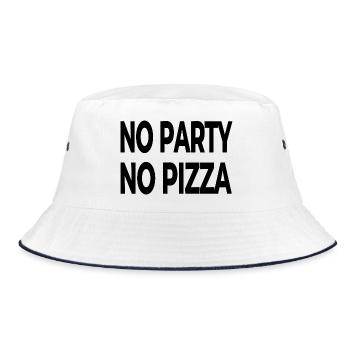 Party - Bucket Hat - Weiß/Navy - Vorne