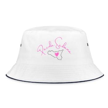 T-shirt Piccola Siciliana Kids – Italien mignon - Bob - blanc/marine - Devant