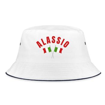 Alassio Italy Flags - Bucket Hat - white/navy - Front