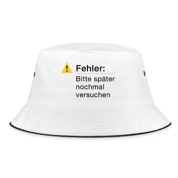 Fehler: Bitte noch einmal versuchen, Informatik - Bucket Hat - Weiß/Navy - Vorne