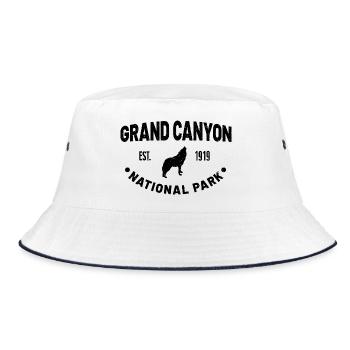 Grand Canyon Nationalpark gegründet 1919 - Bucket Hat - Weiß/Navy - Vorne