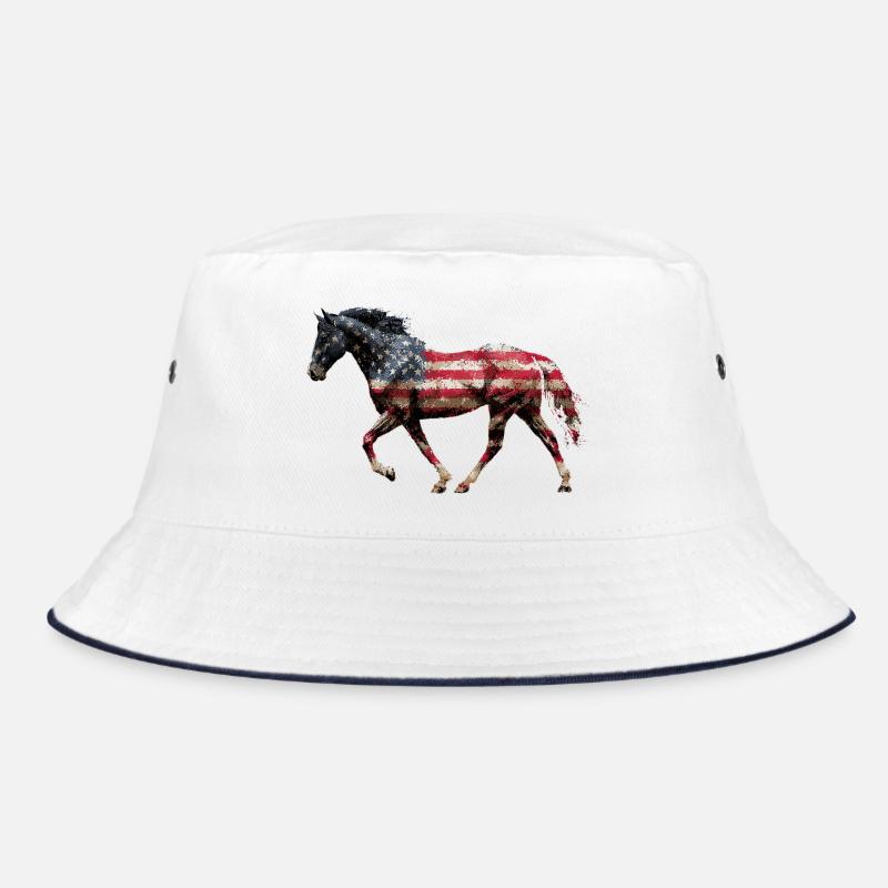 Drapeau des États-Unis de cheval Bob