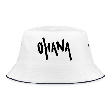 Chemise Ohana Lettering – Minimal Hawaii Family - Bob - blanc/marine - Devant