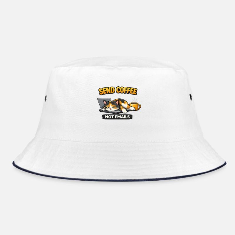 Schreib Kaffee nicht per E-Mail Katze – lustiges Arbeitsshirt Bucket Hat