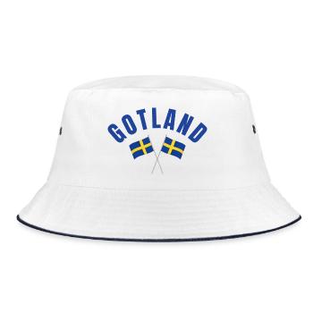 Drapeaux suédois de Gotland - Bob - blanc/marine - Devant