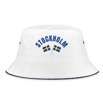 Drapeaux suédois de Stockholm - Bob - blanc/marine - Devant