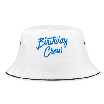 Birthday Crew - Bucket Hat - white/navy - Front
