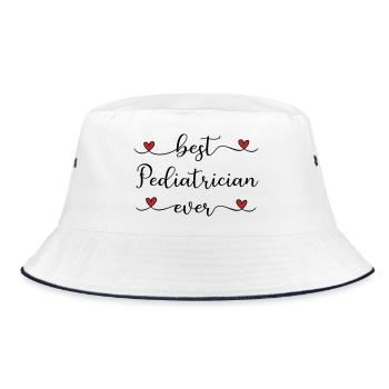 best pediatrician in the world - Bucket Hat - white/navy - Front