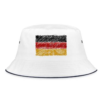 German Flag Scribble - Bucket Hat - white/navy - Front