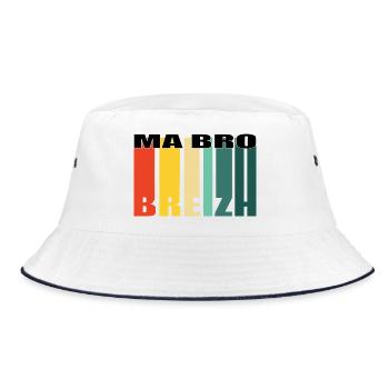 My Bro breizh - Bucket Hat - white/navy - Front
