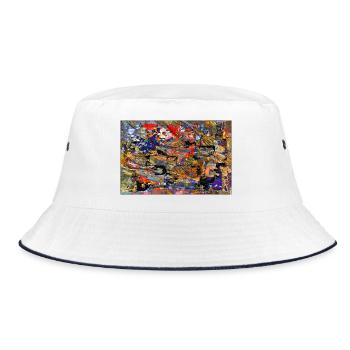 layered - Bucket Hat - white/navy - Front