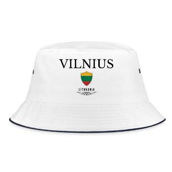 Souvenir Vilnius, design élégant Vilnius - Bob - blanc/marine - Devant