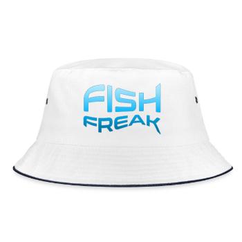 Typographie aquatique de POISSONS FREAK - Bob - blanc/marine - Devant