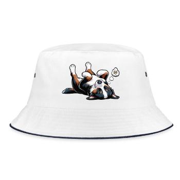 Appenzeller Sennenhund Sennenhunde Sennenhundmama - Bucket Hat - Weiß/Navy - Vorne