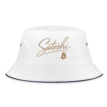 Motif Noble Satoshi pour les fans et mineurs de Bitcoin - Bob - blanc/marine - Devant