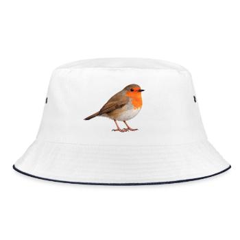 Robin - Bucket Hat - white/navy - Front