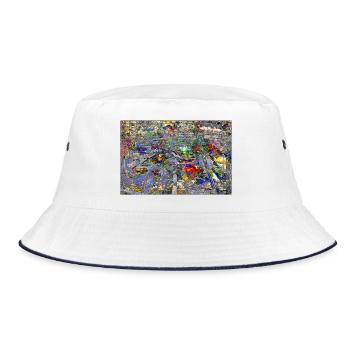 ysprakfaggy - Bucket Hat - Weiß/Navy - Vorne
