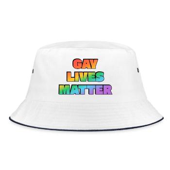 Déclaration typographique Pride Rainbow - Bob - blanc/marine - Devant