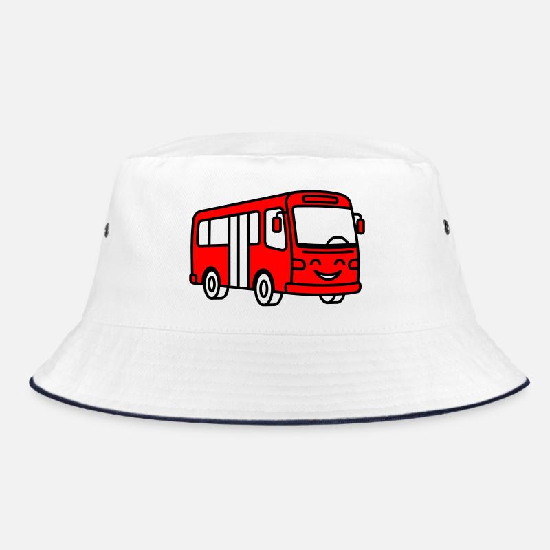 bus cartoon Bucket Hat