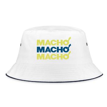 Macho - Bucket Hat - white/navy - Front