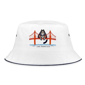 Le chat sur le pont de San Francisco - Bob - blanc/marine - Devant