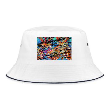 jurgushj - Bucket Hat - Weiß/Navy - Vorne