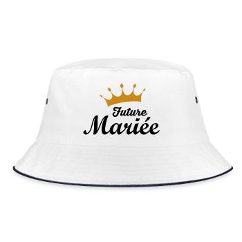 bride - Bucket Hat - white/navy - Front