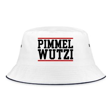 Pimmel Wutzi - Bucket Hat - Weiß/Navy - Vorne