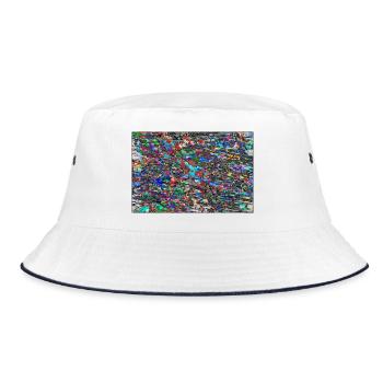 jsqujlch - Bucket Hat - Weiß/Navy - Vorne