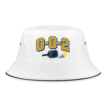0-0-2 Pickleball Shirt - Fight Begins - Bucket Hat - white/navy - Front