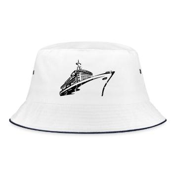 Typographie de la silhouette des navires de croisière - Bob - blanc/marine - Devant