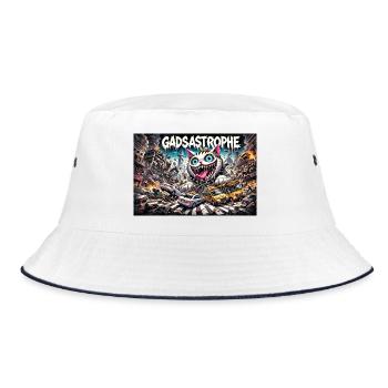 Gadsastrophe Quer - Bucket Hat - Weiß/Navy - Vorne