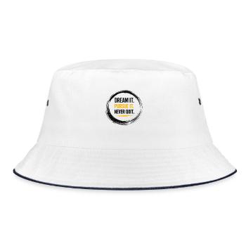 Pursue It Bold Motivational Stamp - Bucket Hat - white/navy - Front