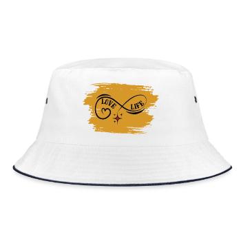 Infinite Love Life - Bucket Hat - white/navy - Front