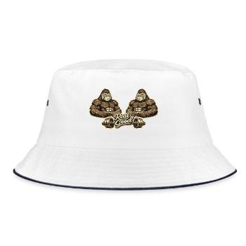 Double Gorilla Strength Duo Fitness - Bucket Hat - white/navy - Front
