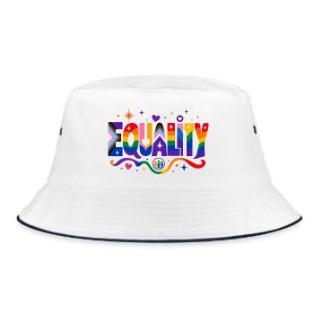 Equality Statement for Pride Fans CSD Outfit - Bucket Hat - white/navy - Front