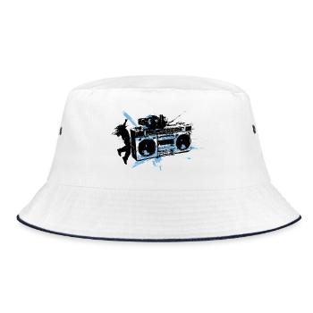 Boombox Grunge Splash Bleu - Bob - blanc/marine - Devant