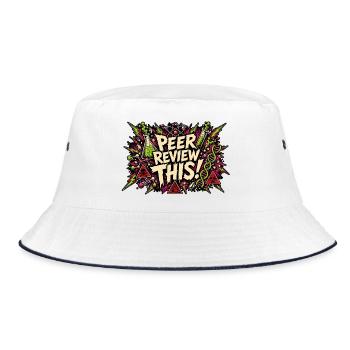 Peer Review This! Lab Pop Art - Bucket Hat - white/navy - Front