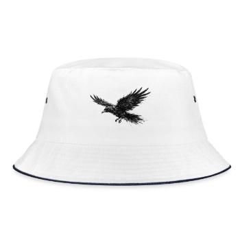 Graphique gothique du Corbeau Volant - Bob - blanc/marine - Devant