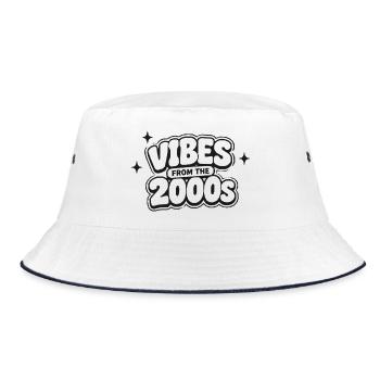 Vibes from the 2000s Retro Graphics - Bucket Hat - white/navy - Front