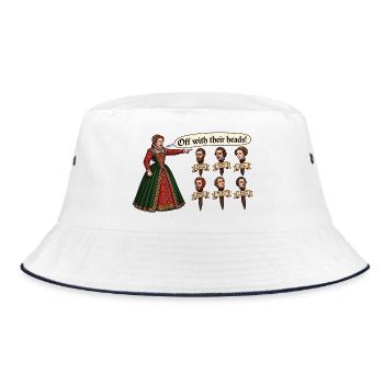Köpfe ab! - Bucket Hat - Weiß/Navy - Vorne
