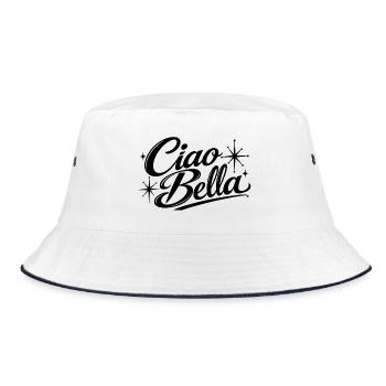 ciao bella - Bucket Hat - white/navy - Front