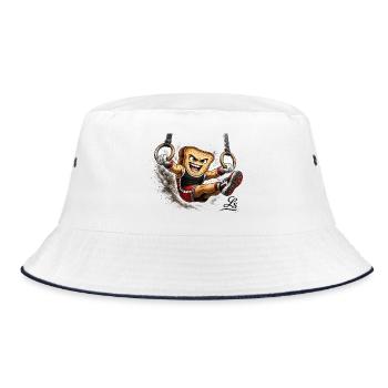 TOAST_RINGTURNER - Bucket Hat - Weiß/Navy - Vorne