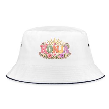 Ronja  - Bucket Hat - Weiß/Navy - Vorne