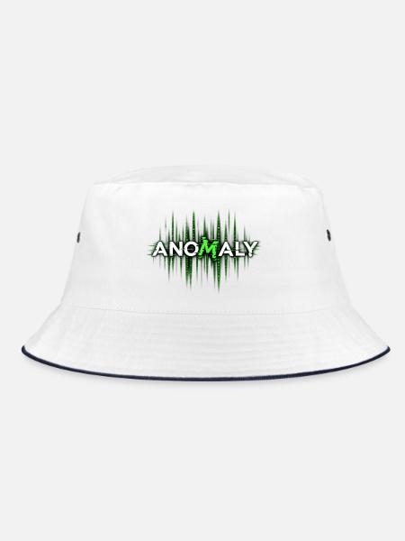 Anomaly Glitch Grün - Bucket Hat - Weiß/Navy