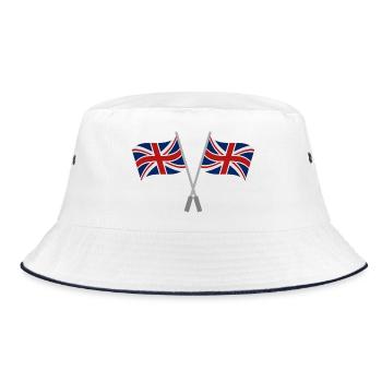 Flagge Großbritanniens - Bucket Hat - Weiß/Navy - Vorne