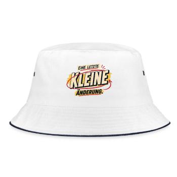 Eine letzte kleine Änderung - Bucket Hat - Weiß/Navy - Vorne