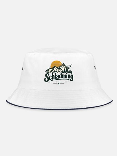 Schladming - Bucket Hat - Weiß/Navy