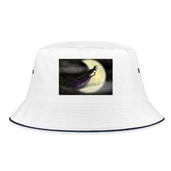 Mondflug: Himmlischer Schatten - Bucket Hat - Weiß/Navy - Vorne